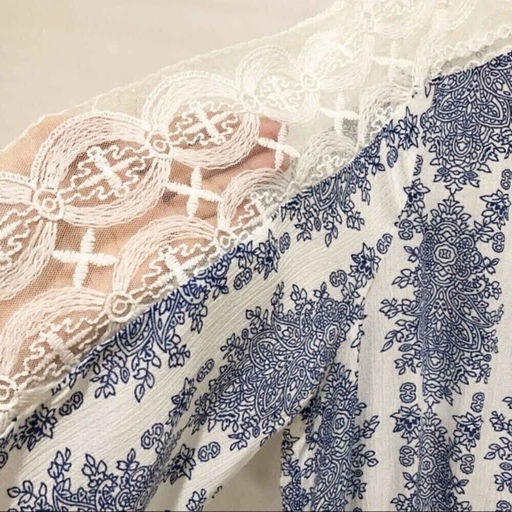 AVAILABLE‎ Paisley Dress Blue Prints Size Small - Picture 8 of 8